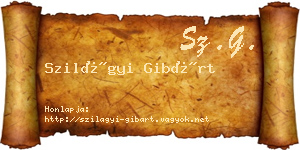 Szilágyi Gibárt névjegykártya